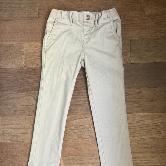 Boys' Straight Fit Uniform Pants - Cat & Jack™ Khaki - Picture 2 of 5